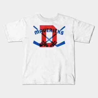 Defunct Denver Mavericks Hockey Team Kids T-Shirt